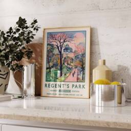 Regent's Park London Print, William Morris Poster, Botanical Gardens Vintage Wall Art, Floral A1/A2/A3/A4 - thumbnail 3