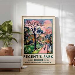 Regent's Park London Print, William Morris Poster, Botanical Gardens Vintage Wall Art, Floral A1/A2/A3/A4 - thumbnail 2