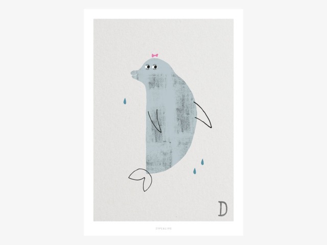 Poster Mural/Abc Kids D Poster, Animal Alphabet, Letters, Children's Room Wall Decoration Room, Art Print, As A Gift - image 1