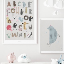 Poster Mural/Abc Kids D Poster, Animal Alphabet, Letters, Children's Room Wall Decoration Room, Art Print, As A Gift - thumbnail 3