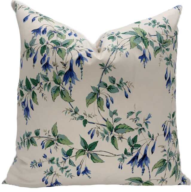 Colefax & Fowler Fuchsia Ultramarine Cushion Cover Pillow Double Sided - image 1