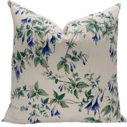 Colefax & Fowler Fuchsia Ultramarine Cushion Cover Pillow Double Sided - thumbnail 1