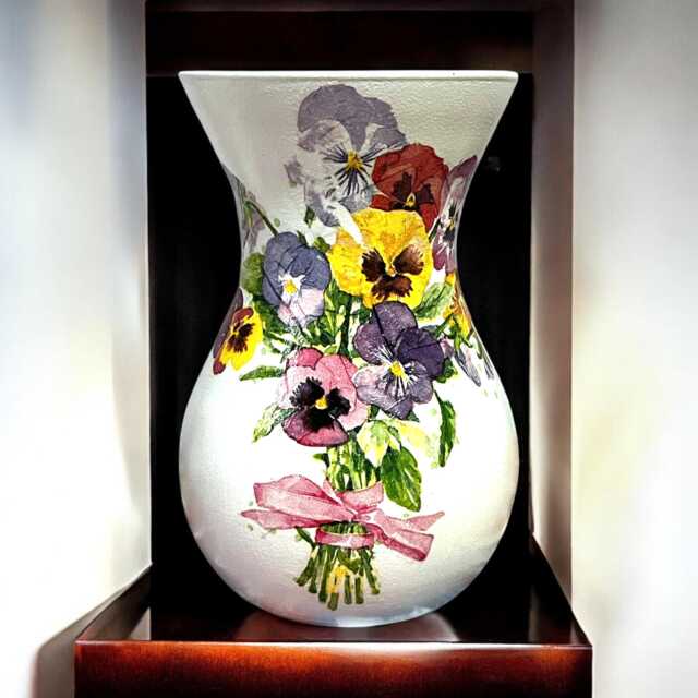Pansy Vase, Vase For Flowers, Pretty Unique Vases, Gifts, Gift Mum, Anniversary Gift, Flower Her, Decor - image 1
