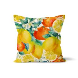 Lemon Cushion Cover, Orange Pillow Case, Kitchen Home Decoration, Summer Lime Farmhouse Decor, Patio Decoration - thumbnail 2