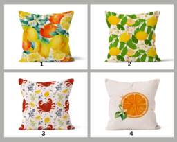 Lemon Cushion Cover, Orange Pillow Case, Kitchen Home Decoration, Summer Lime Farmhouse Decor, Patio Decoration