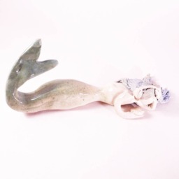 Modern Mermaid, Mermaid Figurine, Ceramic, Handmade Ceramic Decor - thumbnail 2