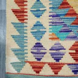 Kilim Rug Classic, Handmade Artisan Afghan Turkish Scandinavian Navajo Bohemian Wool Flatweave Multicolour 112x75 cm - thumbnail 2