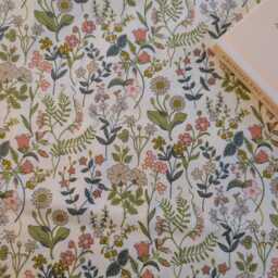 Liberty London Floral Crib Sheet Or Changing Pad Cover Pink & Green Botanical Nursery - thumbnail 3