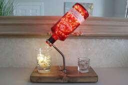 Whitley Neill Raspberry Bottle Light - 70Cl. Unique Lamp & Gin Lover Gift For The Home