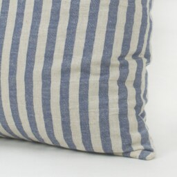 striped Linen Cotton Cushion Cover, Natural Woven Pillow - thumbnail 3