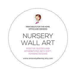 Nursery Art Girl Here Sleeps A Quote - Wall Decor Printable Sign, Hang in Baby Or Young Girls Bedroom, Give As Shower Gift 40074 - thumbnail 4