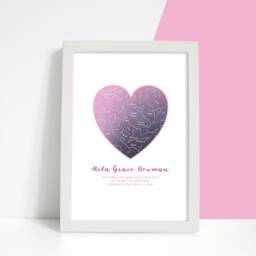 Personalised The Stars in The Sky On Day You Were Born Baby Girl Print Gift - thumbnail 3