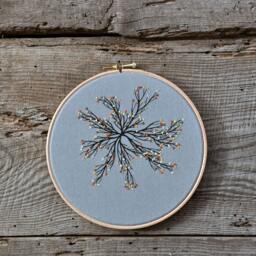 Hoop Art, Mixed Media Embroidery Wall Hanging, Tree From Theart Vi - thumbnail 3