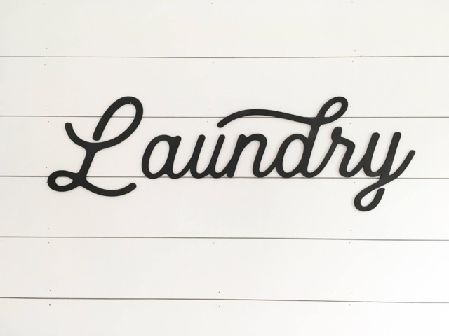 Laundry Wood Word Cutout Laser Cut Wooden Wall Art - image 1