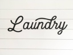 Laundry Wood Word Cutout Laser Cut Wooden Wall Art - thumbnail 1