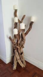 Welsh Driftwood Candelabra, Coastal Centerpiece - thumbnail 2