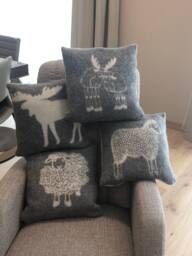 Double-Sided Pillow With 100% Wool Cover, Anti-Allergic, 40x40cm - Oreiller, Kissen, Almohada & Gift