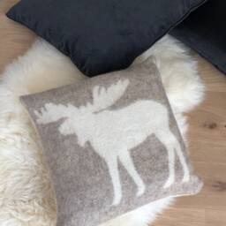 Double-Sided Pillow With 100% Wool Cover, Anti-Allergic, 40x40cm - Oreiller, Kissen, Almohada & Gift - thumbnail 3