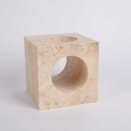Beige Travertine Candleholder
