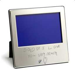 Personalised Engraved Photo Frame, Silver Plated. Actual Handwriting, Fathers Day Gift For Dad, Mothers Day, Mum, Grandparent Etc Stocking - thumbnail 3