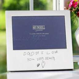 Personalised Engraved Photo Frame, Silver Plated. Actual Handwriting, Fathers Day Gift For Dad, Mothers Day, Mum, Grandparent Etc Stocking - thumbnail 2