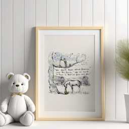 Framed Print Charlie Mackesy The Boy, Mole, Fox & Horse - Perfect For Nursery/Kids Rooms, Newborn Baby High Quality Art Poster - thumbnail 2