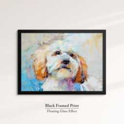 Cockapoo Abstract Oil Painting Framed Print & Canvas Large Sizes Luxury Wall Art Poster Pet Home Decor Interior Dog Lover Gift - thumbnail 2