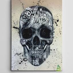 Graffiti Abstract Skull Canvas Art Wall Print Picture Framed Home Decor -C598 - thumbnail 2