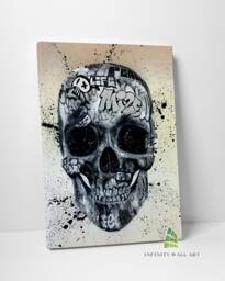 Graffiti Abstract Skull Canvas Art Wall Print Picture Framed Home Decor -C598 - thumbnail 1