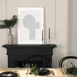 Set Of 3, Geometric Abstract Art, Neutral Beige, Living Room Wall Art Poster Prints Home Decor, A5, A4, A3 A3+ A2 Sizes, Fast Delivery - thumbnail 3
