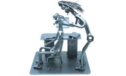 Dermatologist Gift Nuts & Bolts Sculpture, Scrap Metal Art For Doctor, Custom Name Engraving - thumbnail 1