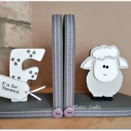 Personalised Sheep Bookends For Children, Nursery Decor, Lamb Bookends, Farm Animals, Kids - thumbnail 3