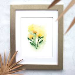 Dandelion Flower Original Watercolor Gicl??e Art Print - thumbnail 2
