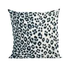 Schumacher Iconic Leopard Cushion Cover Navy Blue & White Polyester, Indoor/Outdoor - thumbnail 1