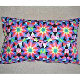 "10x16 Tempur Travel Pillow Cover With Zip 40x26cm Pink Purple Kaleidoscope Blue Green Bolster Oblong Cushion Case Sham Pillowcase 16""x10" - thumbnail 2