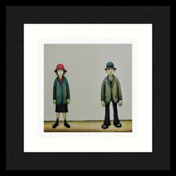 A Couple Art Print, Lowry Style, Anniversary/Wedding Gift, Unique Gift. Available Framed Or Unframed - thumbnail 2