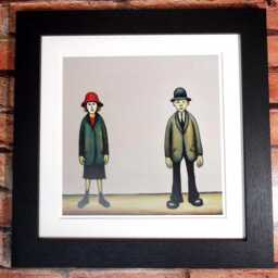 A Couple Art Print, Lowry Style, Anniversary/Wedding Gift, Unique Gift. Available Framed Or Unframed - thumbnail 3