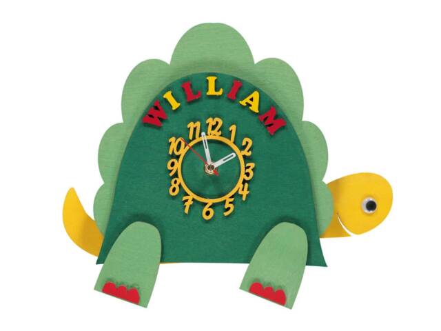 Tortoise Personalised Wooden Pendulum Children's Wall Clock - image 1