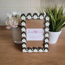 Cartoon Wooden Penguin Button Photo Frame 4 X 6 Inches - thumbnail 3