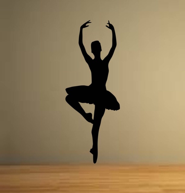 Ballet Dancer Dancing Ballerina Wall Decor Vinyl Decal Sticker Interior Home Art - image 1