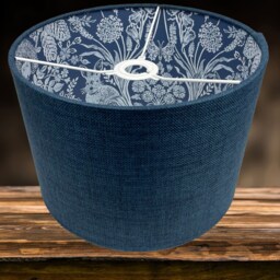 Rabbit Hare Lampshade For Ceiling & Table Lamps, Woodland Linen Country Drum Light Shade - thumbnail 3
