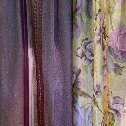 Designers Guild Purple & Green Linen Velvet Pillow - 18 - thumbnail 3