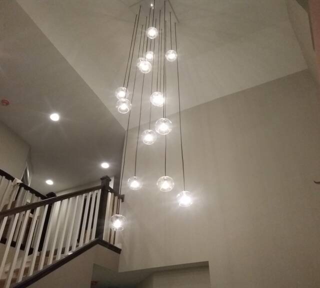 Custom Glass Orb Chandelier - image 1