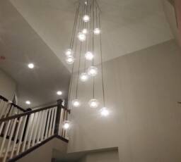 Custom Glass Orb Chandelier - thumbnail 1
