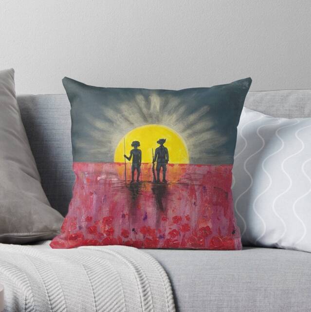 Freedom Called - Cushion Cover With All Over Print By Kerry Sandhu Art