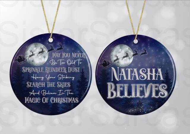 Kids Christmas Girls Boys Personalised Bauble Gift Present Keepsake Novelty Tree Xmas Daughter Son Nephew Niece