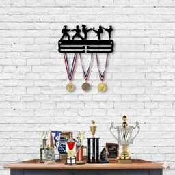 Karate & Taekwondo Medal Display Hanger, Martial Arts Awards Sign, Wall Art Decor Gift, Mounted Acrylic Hanger