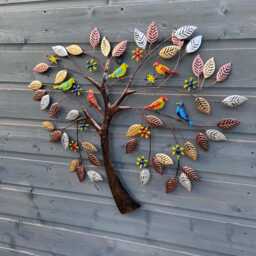 Coloured Birds in A Heart Shaped Tree Wall Art For Indoors/Outdoors - thumbnail 2