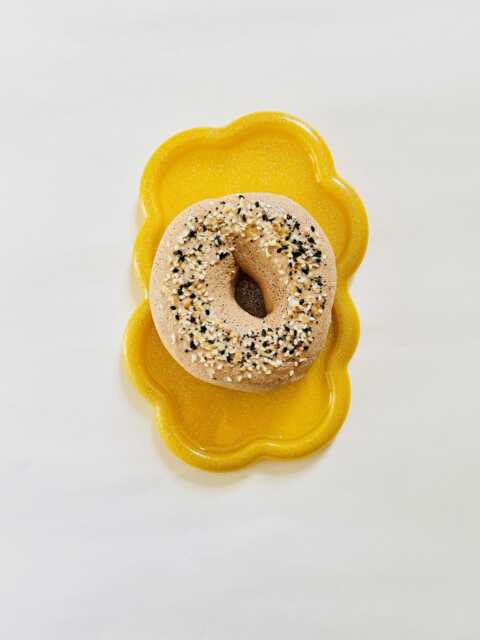 Everything Bagel Wall Hanging/Dopamine Decor/ Maximalist Fake Food/ Food Pop Art/ Sculpture/ Funky Decor/Kitchen - image 1