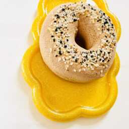 Everything Bagel Wall Hanging/Dopamine Decor/ Maximalist Fake Food/ Food Pop Art/ Sculpture/ Funky Decor/Kitchen - thumbnail 3